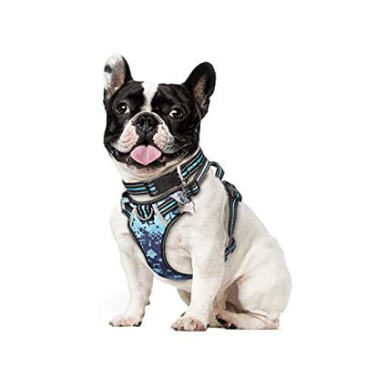 WINSEE Dog Harness No Pull, Pet Harnesses with Dog Collar, Adjustable  Reflective Oxford Outdoor Vest, Front/Back Leash Clips for Small, Medium,  Large