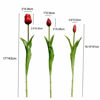 Picture of Mandy's 7pcs Artificial Plastic Tulip Silk Flowers 17" for Party Home Wedding Decoration (Dark red)