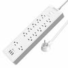 Picture of 15ft Power Strip  NTONPOWER Surge Protector with 12 Outlet 3 USB Ports  2100 Joules Protection  1875W/15A  Flat Plug Power Strip  15 ft Long Extension Cord  Wall Mounted for Home Office Hotel  White