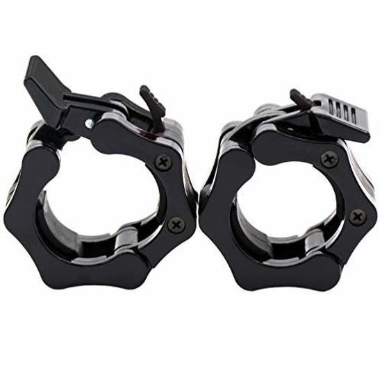 Picture of Greententljs Olympic Barbell Clamps 2 inch Quick Release Pair of Locking 2" Pro Olympic Weight Bar Plate Locks Collar Clips for Workout Weightlifting Fitness Training