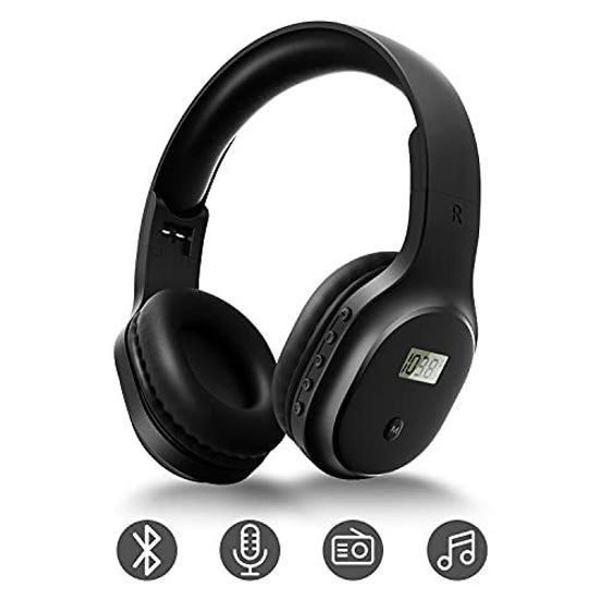 Picture of Wireless Headphones with FM Radio  Rechargeable Portable & Personal Radio Headset with Bluetooth  Lightweight & Comfortable Ear Muffs for Jogging  Mowing  Cycling  Meeting FM Receiver (Bluetooth)