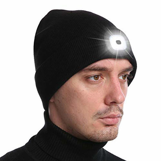 GetUSCart Deilin Upgraded LED Beanie Hat with USB Rechargeable