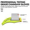 Picture of Vgo 2-Pairs Chainsaw Work Gloves Saw Protection on Left Hand Back (Size L  Orange  GA8912)