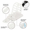 Picture of Adhesive Cable Management Clips  Adjustable Nylon Cable Straps Wire Clips Clamps Organizer with Strong Adhesive Tape  Extra Screw & Hole for Strong Fixation Home Office - White (X-50pcs)