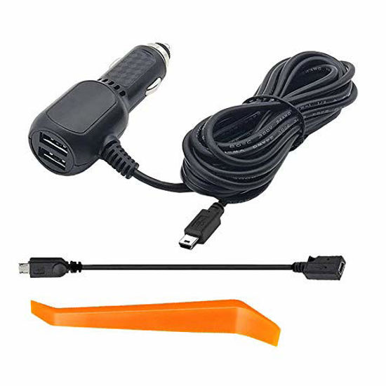 Picture of Dash Cam Charger  Dosili car Dash cam USB Power Cord  Micro USB & Mini USB Cable  for Dash Camera and GPS Charger Power Cordï¼ˆ11.5ftï¼‰