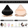 Picture of 12 Pieces Powder Puff Face Triangle Makeup Puff for Loose Powder Soft Body Cosmetic Foundation Sponge Mineral Powder Wet Dry Makeup Tool (Black  Nude Color)