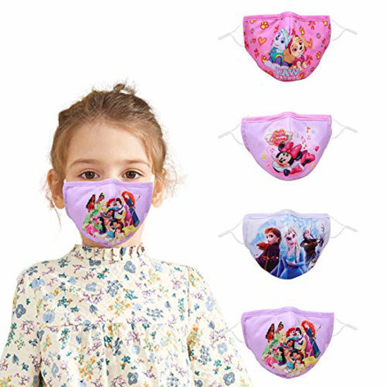 Picture of Woplagyreat Kids Face Masks Breathable Reusable Adjustable Ear Loops Cute Print Cloth for Outdoor