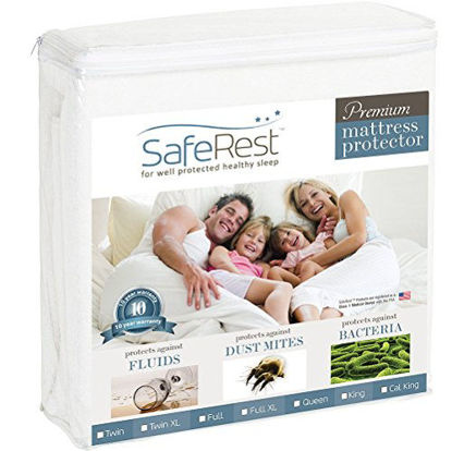 Picture of SafeRest King Size Premium Waterproof Mattress Protector - Vinyl Free