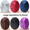 Picture of 6 Pack Satin Silk Sleep Cap for Women Soft Elastic Wide Band Hat Bonnet Sleep Cap Night Sleeping Head Cover for Good Sleeping Bonnet Sleep Cap (Large Size)