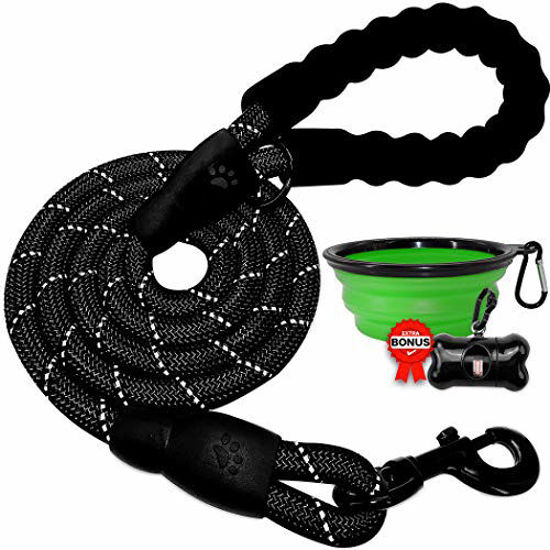 Heavy Duty Rope Dog Leash Green, Green Rope Leash With Handle