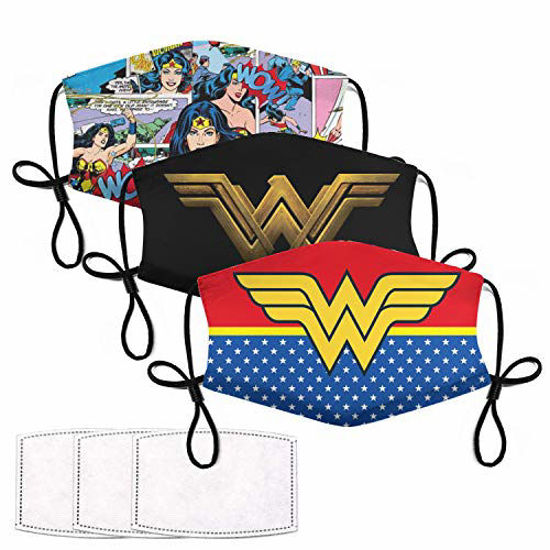 Picture of Superhero face mask breathable face mask Adjustable funny face mask reusable adult cute face mask washable anime mask