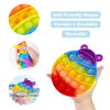 Picture of Big Pop Bubble Fidget Toy - Rainbow Tie Dye Popper Popping Stress Relief and Anxiety Tools Sensory for Autism Special Needs Gift Game for Kids Adults 7.9 in (Rainbow Heart)â€¦