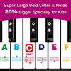 Picture of 7AGIRL Piano Keyboard Stickers for Beginners 88/76/61/54/49/37 Keys - Big Letters  Double Layer Coating Piano Stickers - Perfect for Kids  Easy to Install  Removable  Transparent