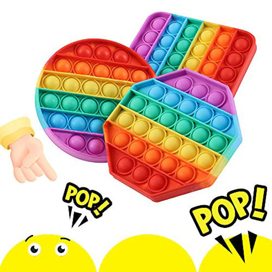 Silicone Pop Bubble Sensory Fidget Toy, Squeeze Sensory Pop it