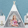 Picture of Kids Teepee Play Tent for Child with Carry Case + Window  Portable Children Toys or Gift for Kids Boys Girls Indoor and Outdoor Play (Chevron Tipi)