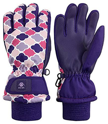 Picture of N'Ice Caps Kids Scroll Print Waterproof Thinsulate Insulated Winter Snow Gloves