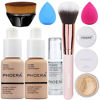 Picture of PHOERA Foundation Full Coverage Foundation PHOERA Primer PHOERA Powder PHOERA Makeup Set Kabuki Makeup Brushes Foundation Brush Powder Brush 2 Makeup Sponge(2 PCS #103 Warm peach)