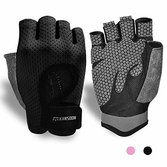 Breathable Workout Gloves, Weight Lifting Fingerless Gym Exercise Gloves  with , Women and Men 