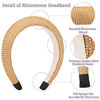 Picture of Women Rhinestones Diamond Hairhoop Headbands Girls Fashion Padded Wide Hair Band Hair Accessories (Rainbow)