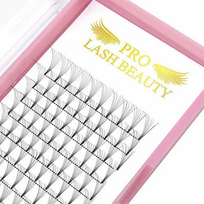 Picture of Premade Fans Eyelash Extensions 5D-D-0.07-11 Short Stem Premade Volume Eyelash Extensions 3D 5D 7D Volume Lash Extensions 9 to 20 mm Pre made Lash Fans C D Curl .07 .10(5D-D-0.07 11mm)