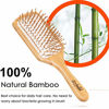 Picture of Hair Brush- Wooden Paddle Hair Brushes for Women Men and Kids Make Thin Long Curly Hair Health and Eco-Friendly Massage Scalp Brush  Detangler Tail Comb Hair Brush Set(PINK)