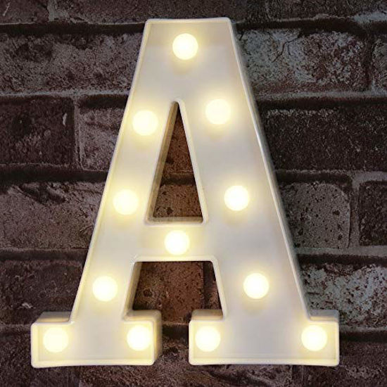 Picture of LED Marquee Letter Lights Sign  Light Up Alphabet Letter for Home Party Wedding Decoration F