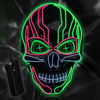 Picture of ILEBYGO Halloween LED Purge Mask Scary Light Up Mask with EL Wire 3 Flashing-Modes for Halloween Festival  Party  Cos Play (Green)