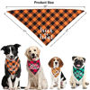 Picture of 4 Pack Plaid Holiday Dog Bandana  Halloween Thanksgivng Christmas Dog Bandana Scarf Triangle Bibs Kerchief Christmas Thanksgivng Halloween Bandana for Small Medium Large Dogs Pets