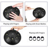 Picture of EASTROCK Steel Tongue Drum Percussion Instrument Handpan Drum C Key Panda Tank Drum with Travel Bag for Meditation Entertainment Concert Yoga Mallets and Music Book (Black 8 Inch 8 Notes)