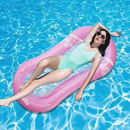 Picture of Inflatable Swan Pool Floats for Adultsï¼Œ with Durable Handlesï¼ŒSwimming Pool Inflatables Ride-on Pool Toys  Summer Pool Raft Lounge Water Toys Lounger Rafts Hammock