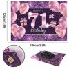 Picture of PAKBOOM Happy 71st Birthday Banner Backdrop - 71 Birthday Party Decorations Supplies for Women - Pink Purple Gold 4 x 6ft