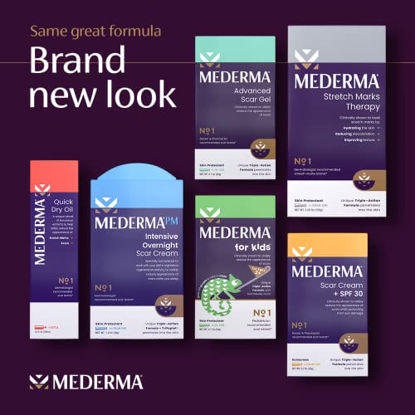 Picture of Mederma Advanced Scar Gel 1x Daily Reduces The Appearance Of Old New Scars #1 Doctor Pharmacist Recommended Brand for Scars 1.76oz  Clear  50 grams