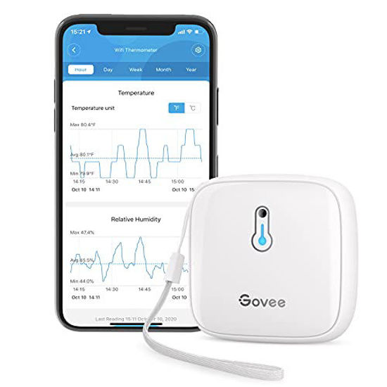 Govee Bluetooth Thermometer Hygrometer, Indoor Digital Humidity Temperature  Monitor with APP Alert, 2 Year Data Record and Export, for Nursery Room  Greenhouse and Incubator Humidor