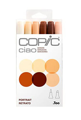 Picture of COPIC Marker I6-Skin Ciao Markers, Skin, 6-Pack