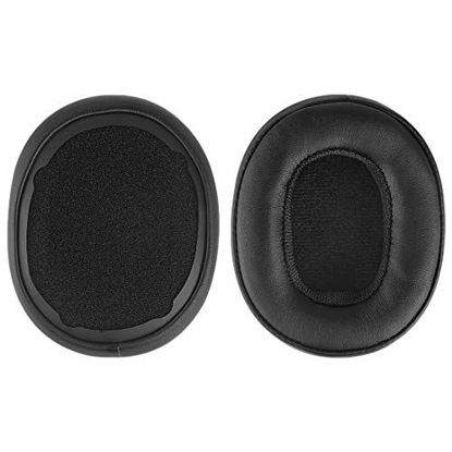 Picture of Geekria QuickFit Protein Leather Replacement Ear Pads for Skullcandy Crusher Wireless Crusher Evo Crusher ANC Hesh 3 Headphones Ear Cushions, Headset Earpads, Ear Cups Repair Parts (Black)