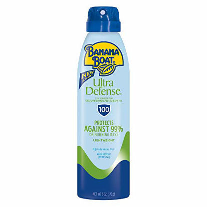 Picture of Banana Boat Ultra Defense MAX Skin Protect Clear, Broad Spectrum, Ultra Mist Sunscreen Spray, SPF 100, 6oz.