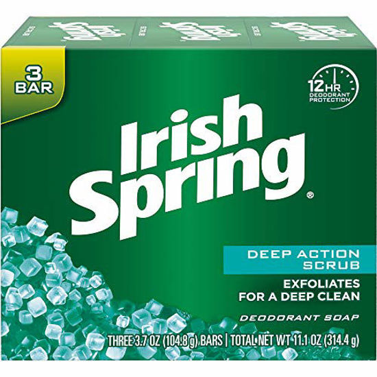 Picture of Irish Spring Deep Action Scrub Bar Soap 3 Pack