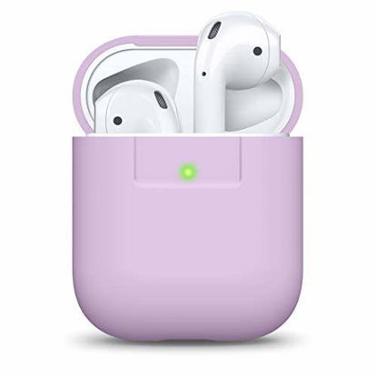 Picture of elago Premium Silicone AirPods Case Designed for Apple AirPods 1 and 2 [Front LED Visible] [Lavender]