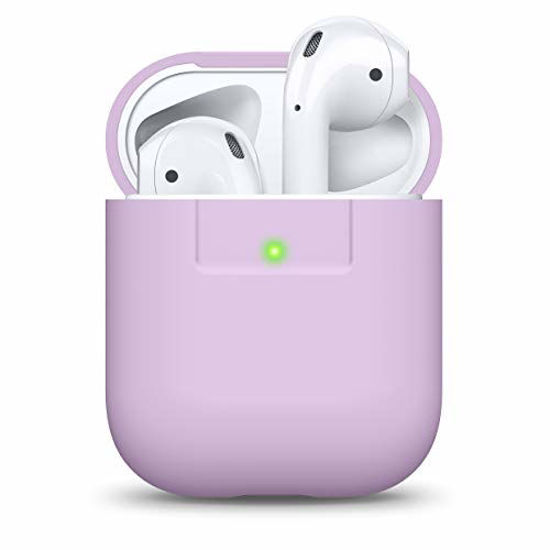 Picture of elago Premium Silicone AirPods Case Designed for Apple AirPods 1 and 2 [Front LED Visible] [Lavender]