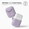 Picture of elago Premium Silicone AirPods Case Designed for Apple AirPods 1 and 2 [Front LED Visible] [Lavender]