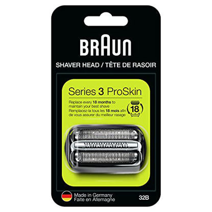 Picture of Braun Series 3 32B Foil & Cutter Replacement Head, Compatible with Models 3000s, 3010s, 3040s, 3050cc, 3070cc, 3080s, 3090cc (Packaging May Vary)