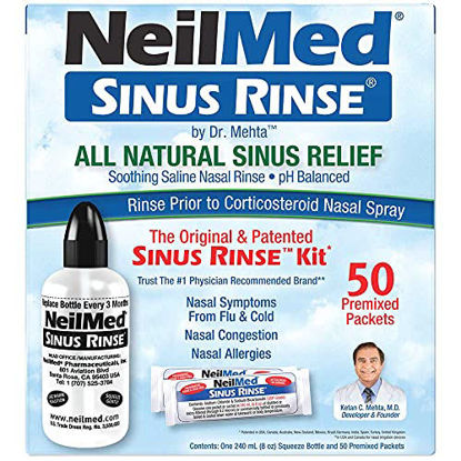 Picture of NeilMed Sinus Rinse - A Complete Sinus Nasal Rinse Kit, 50 count (Pack of 1)