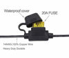 Picture of SCCKE 3FT/0.92m 14AWG 20A 12V 24V Female Car Cigarette Lighter Socket to Battery Alligator Crocodile Clips Connector, Car Battery Clamp-on Extension Charge Cable with 20A Fuse