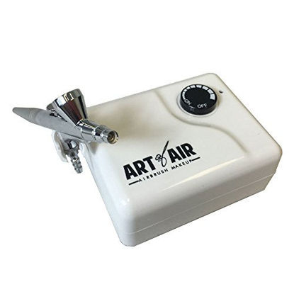 Picture of Art of Air Professional Airbrush Cosmetic Makeup System/Fair to Medium Shades 6pc Foundation Set with Blush, Bronzer, Shimmer and Primer Makeup Airbrush Kit