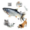 Picture of SUNFATT Dog Fish Toy Flopping,Floppy Fish Dog Toy,11" USB Charging Interactive Fish Toy,Made of Cotton and Short Plush,Cat Kicker Fish Toy Can Chew and Kick,Reducing Stress for Cats.