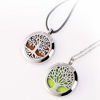 Picture of RoyAroma 2PCS Tree of Life Aromatherapy Essential Oil Diffuser Necklace Stainless Steel Locket Pendant 12 Felt Pads