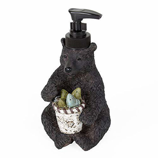 Picture of SKL HOME by Saturday Knight Ltd. Timber Ridge Soap Dispenser, 6.54x3.91x3.49, Brown