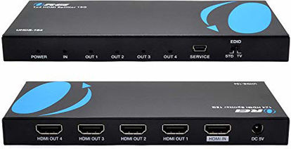 Picture of Orei UltraHD 4K @ 60 Hz 1 X 4 HDMI Splitter 1 in 4 Out 4 Port 4: 8-Bit - HDMI 2.0, HDCP 2.0, 18 Gbps, EDID, Duplicate / Mirror 4K Screens - UHDS-104