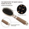 Picture of NVTED Hair Brush Set with Detangling Nylon Pins Massage Paddle Brush Cushion Hair Combs Hair Dryer Brush for Women Men Kids Girls (Gold)