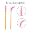 Picture of 100 Pack Mascara Wands Bulk Disposable Eyelash Brushes Lash Extensions Makeup Brush Applicator Tool Bulk, Gold/Pink